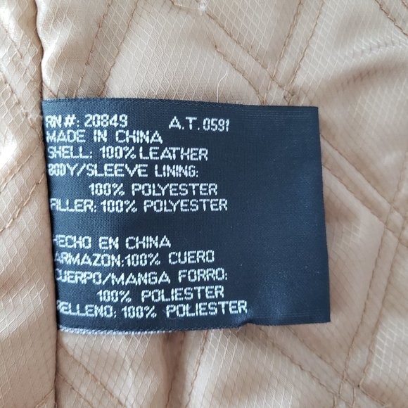 Excelled Vintage Y2K Leather Studded Brown Biker Moto Jacket - Picture 7 of 10